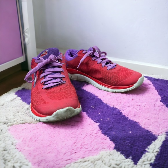 Avia Running Shoes Red Purple Gray Womens US Size 9 - Picture 8 of 10